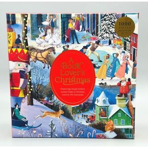 Laurence King A Book Lovers Christmas Jigsaw Puzzle 1000 Pieces Festive Scenes